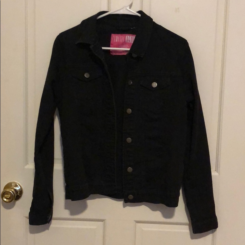 Black denim jacket